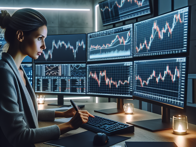 Trader analyzing market data