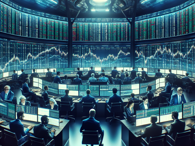 Traders in a modern trading room